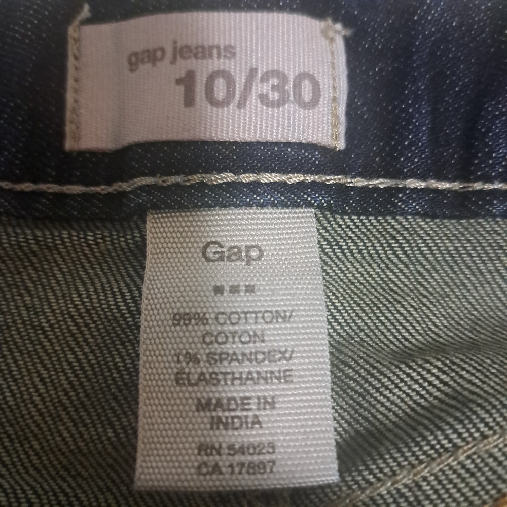 Gap Womens Dark Wash Denim Skirt 5 Pocket Distressed Finish Size 10/30 - Picture 7 of 8